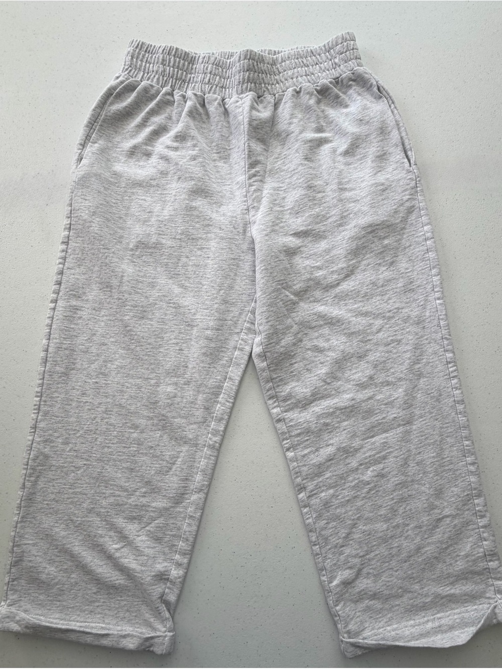 Women’s Light Gray Elastic Waist Sweatpants